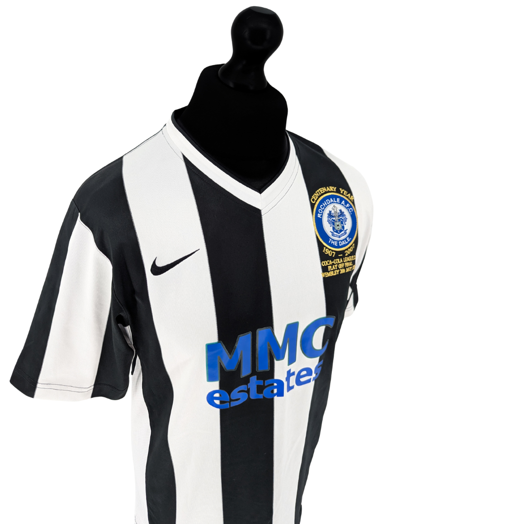 Rochdale centenary 'Play-off Final' home football shirt 2007/08 - (M)