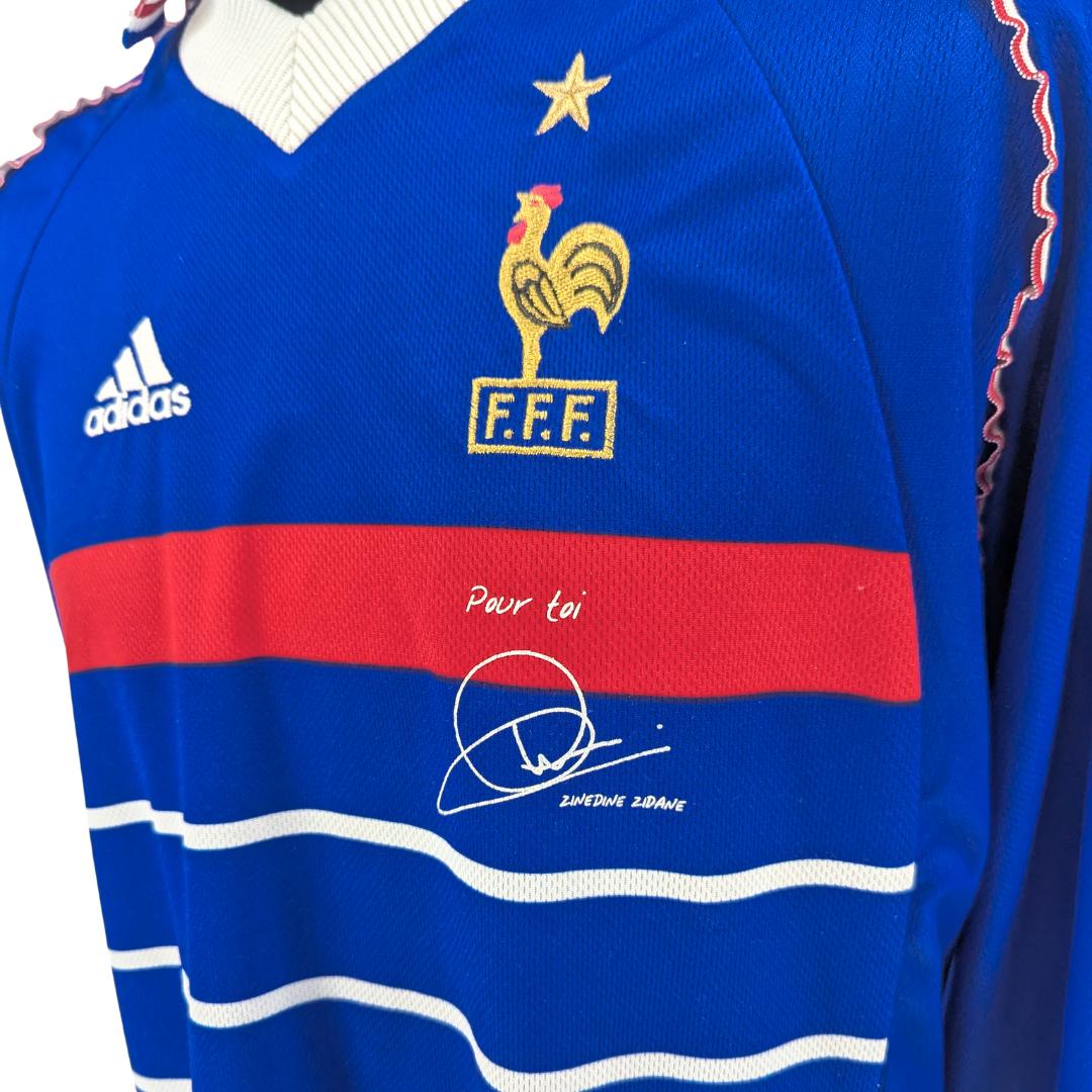 France 'Pour Toi Zinedine Zidane' home football shirt 1998/00 - (XL)