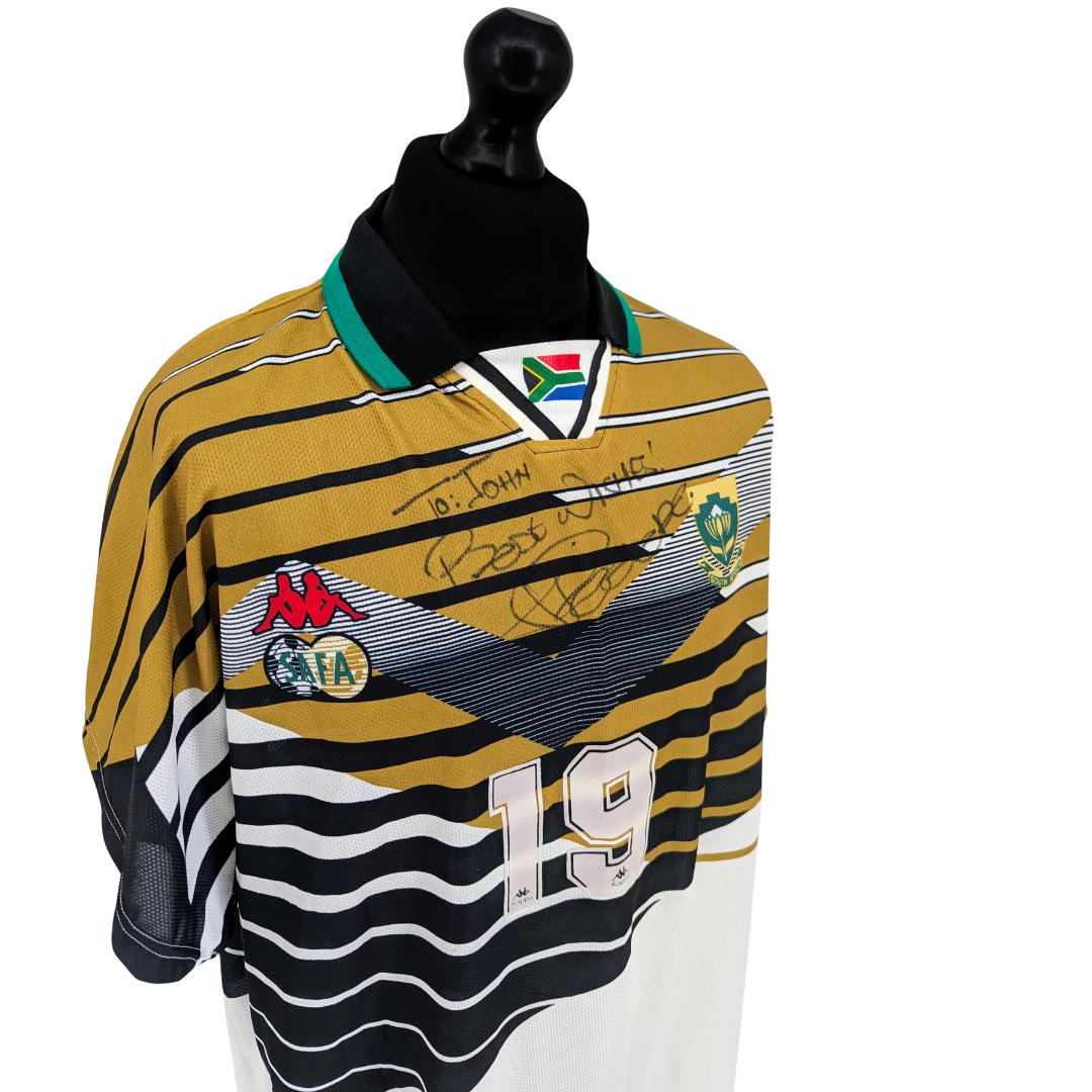 South Africa signed home football shirt 1993/97 - (XL)