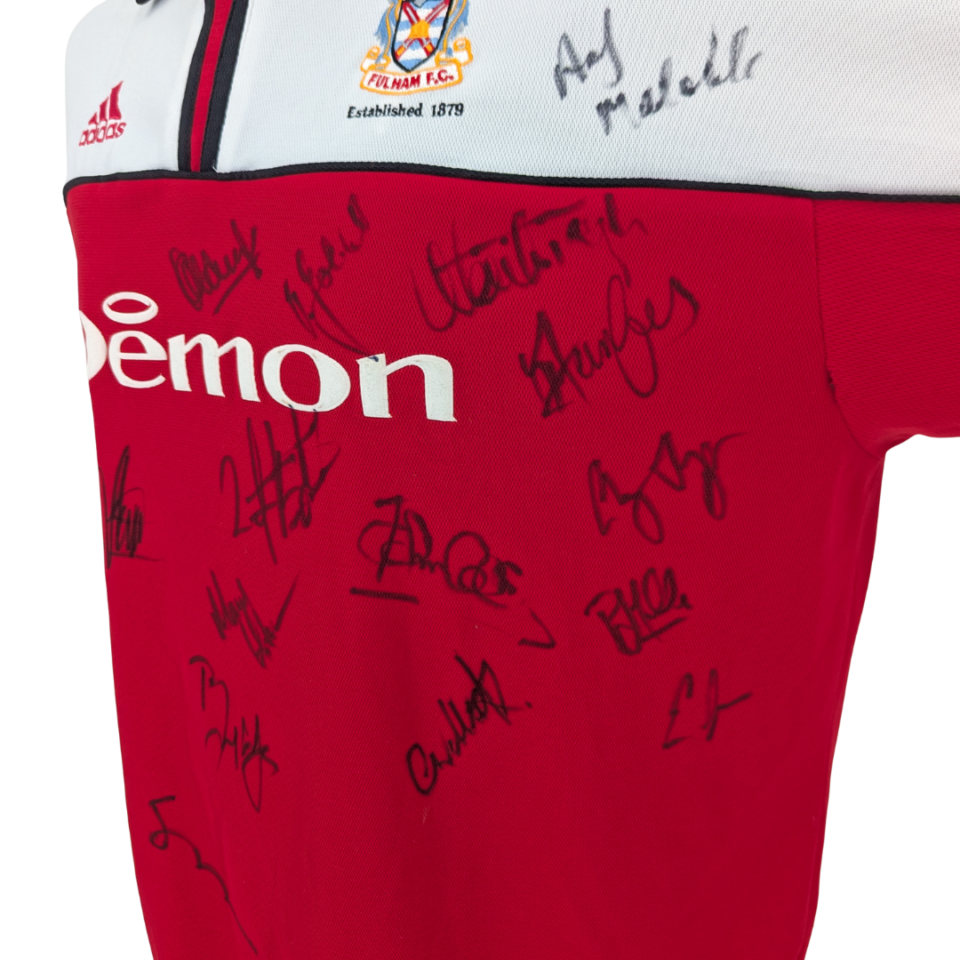 Fulham signed away football shirt 2000/01 - (XL)