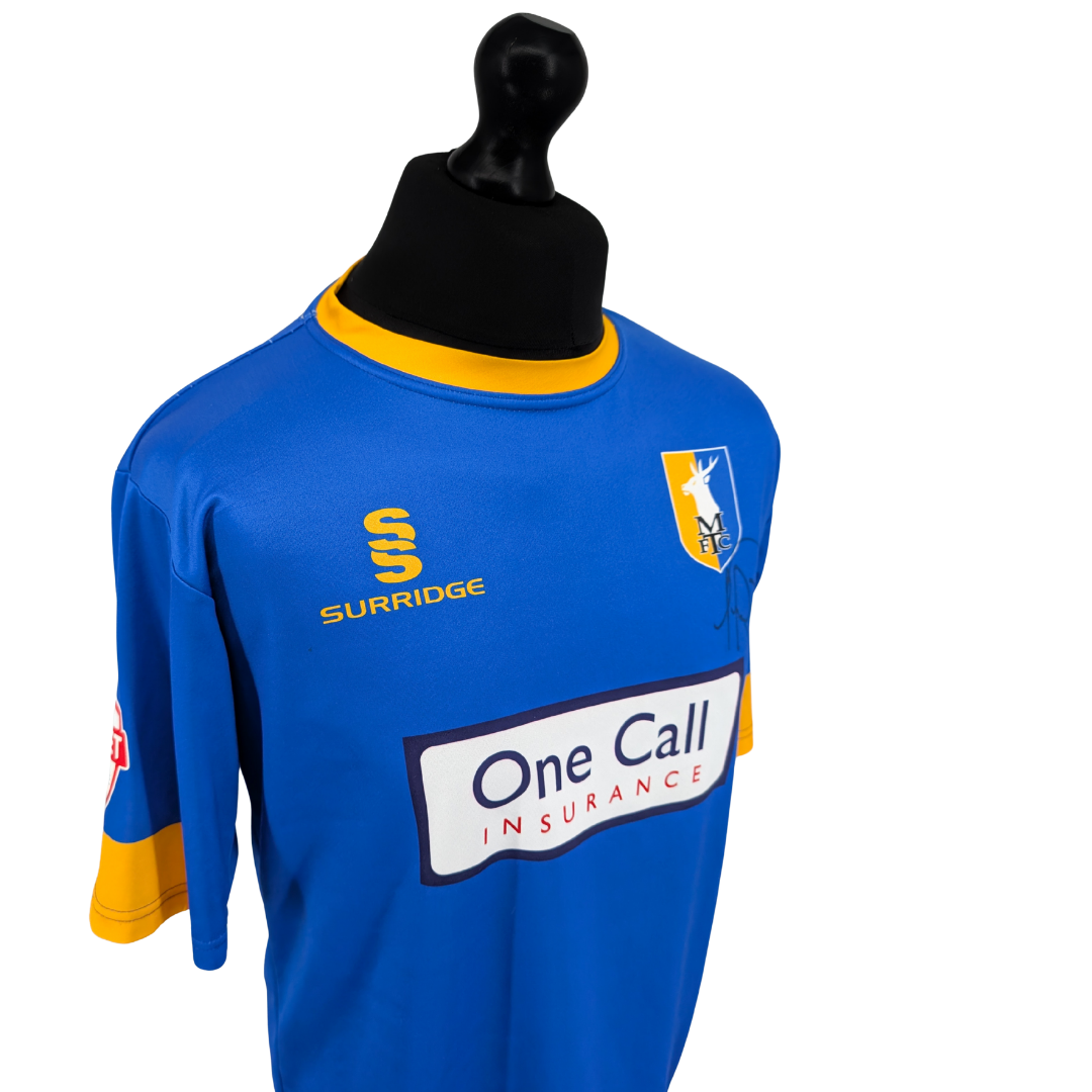 Mansfield Town signed away football shirt 2013/14- (L)