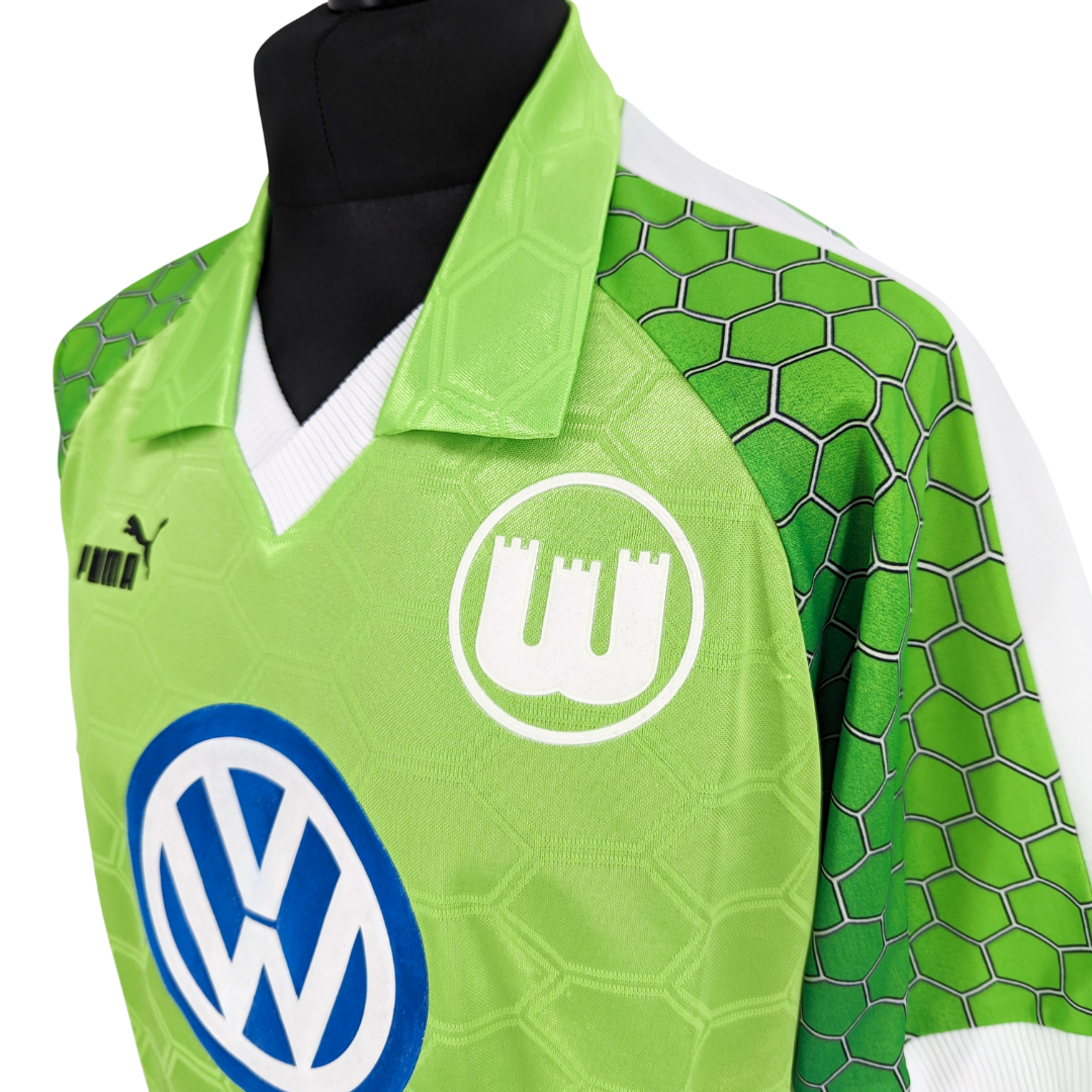 Wolfsburg signed home football shirt 1997/98