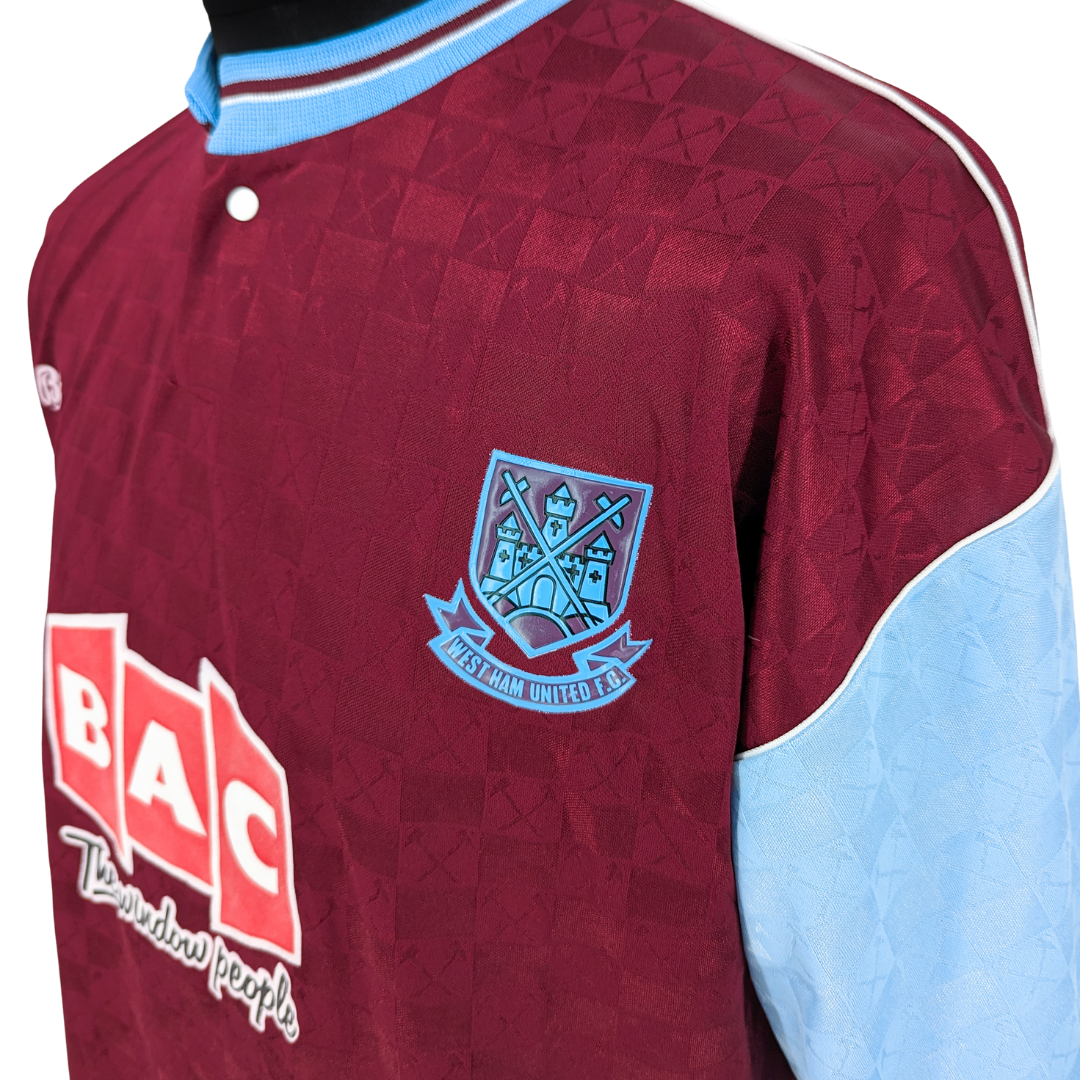 West Ham United home football shirt 1990/91