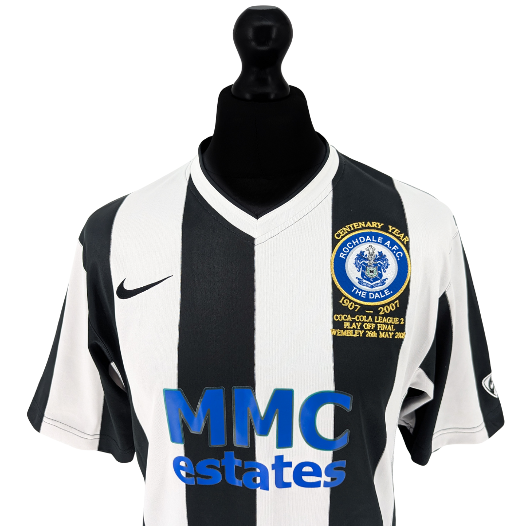 Rochdale centenary 'Play-off Final' home football shirt 2007/08 - (M)