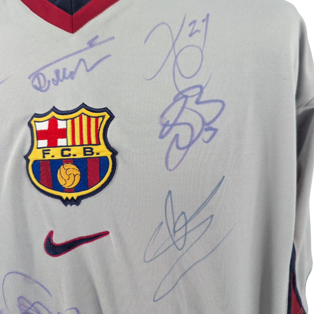 Barcelona signed away football shirt 1998/01 - (XL)
