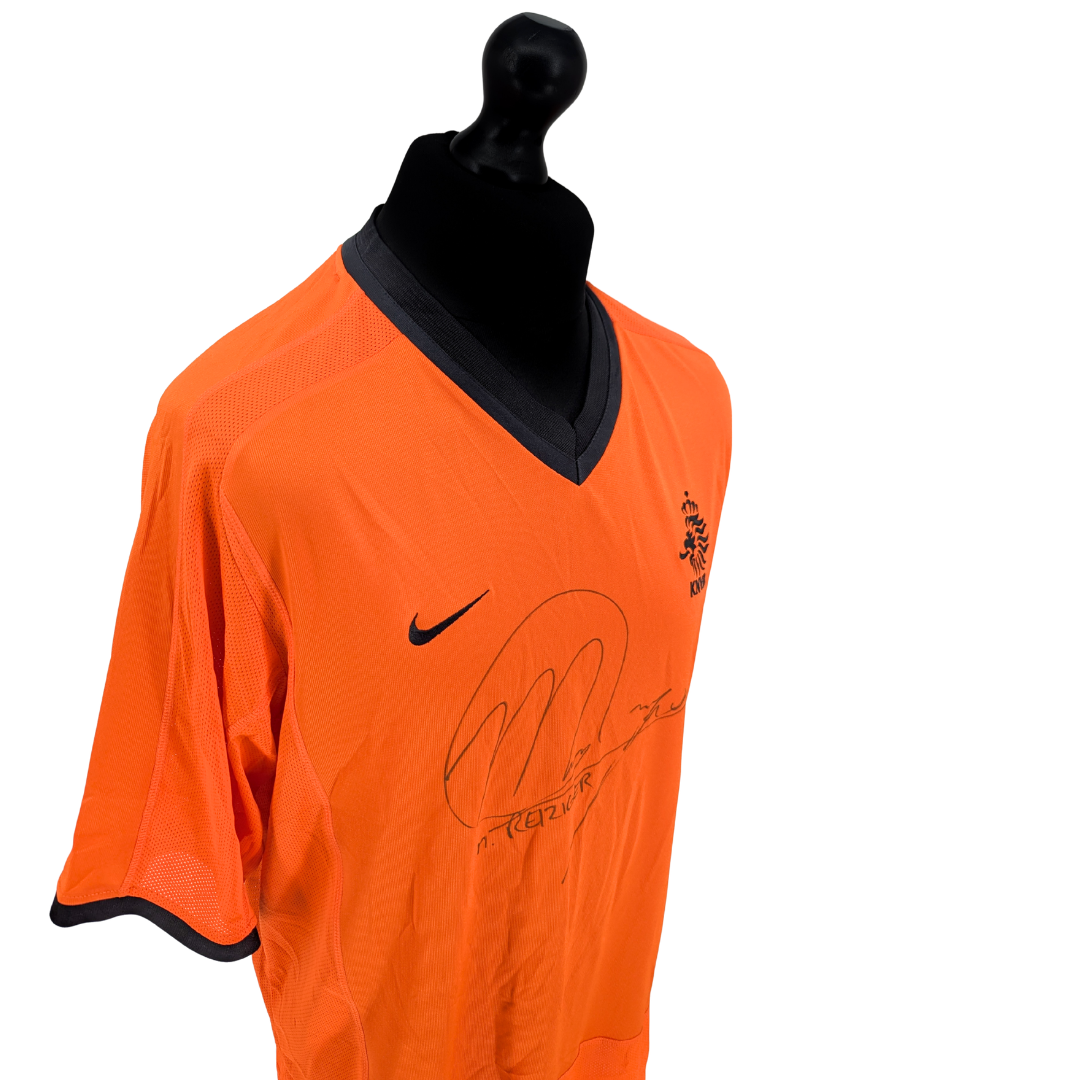 Netherlands signed home football shirt 2000/02 - (XL)