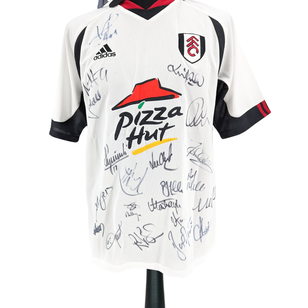 Fulham signed home football shirt 2001/02