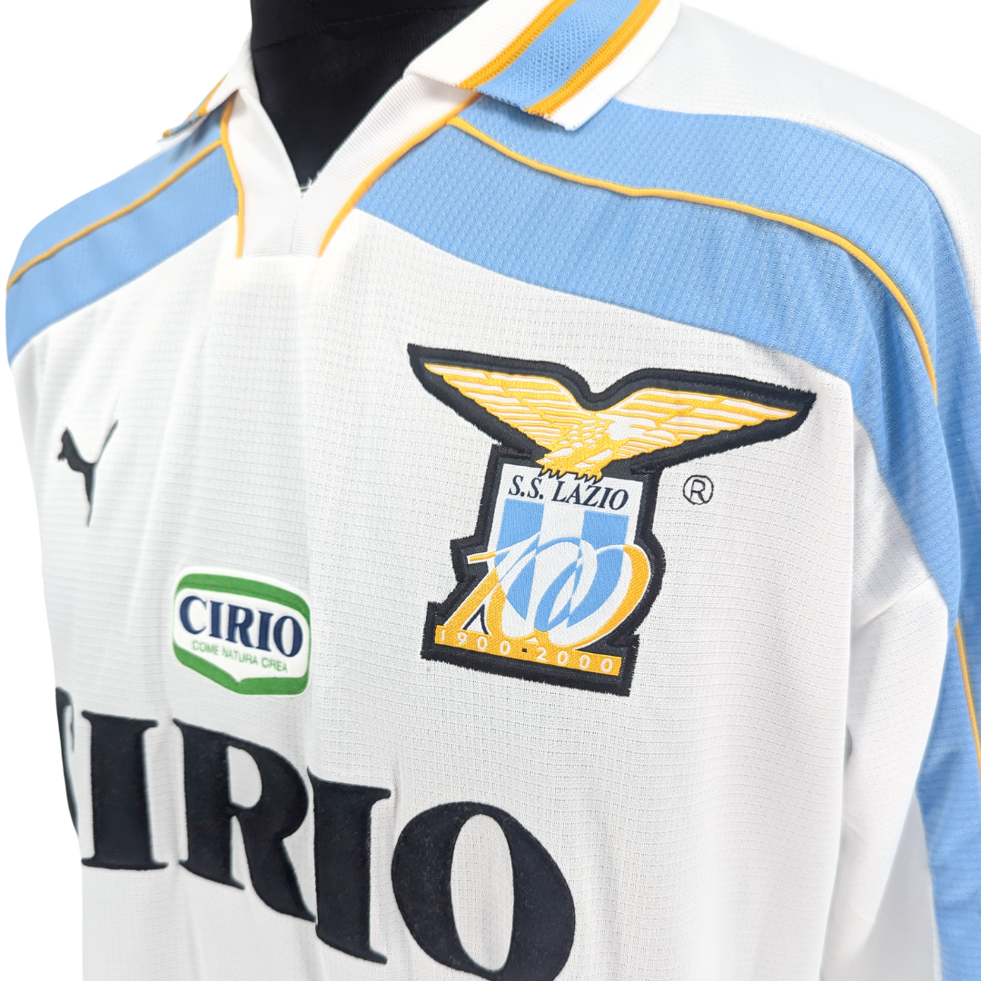 Lazio centenary home football shirt 1999/00