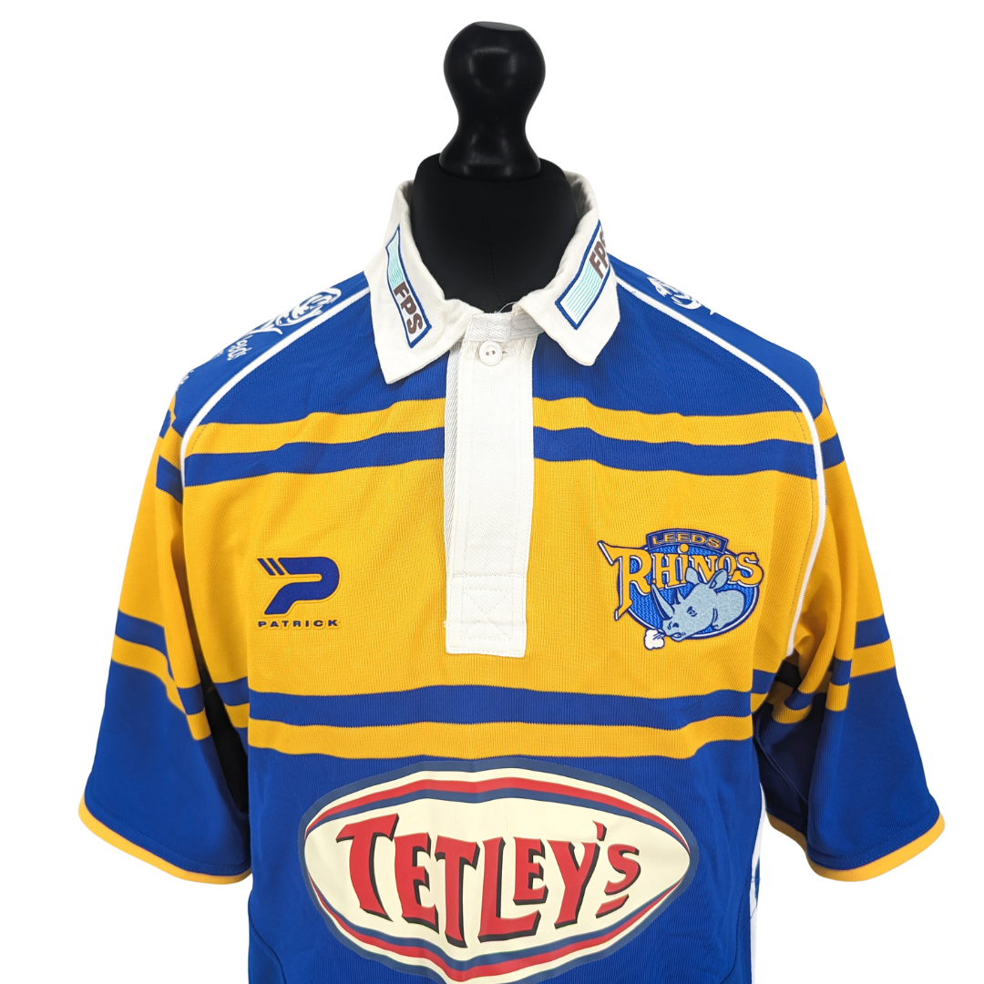 Leeds Rhinos signed home rugby shirt 2005 - (M)