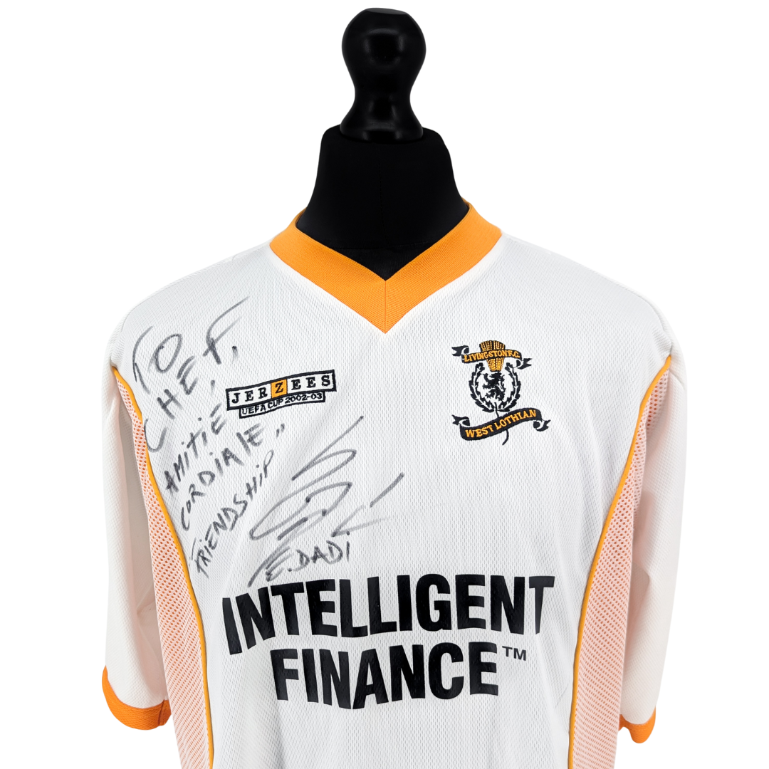 Livingston signed home football shirt 2002/03 - (L)