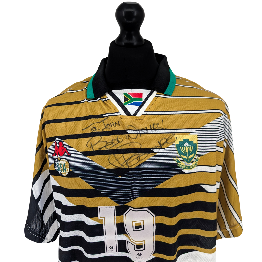 South Africa signed home football shirt 1993/97 - (XL)