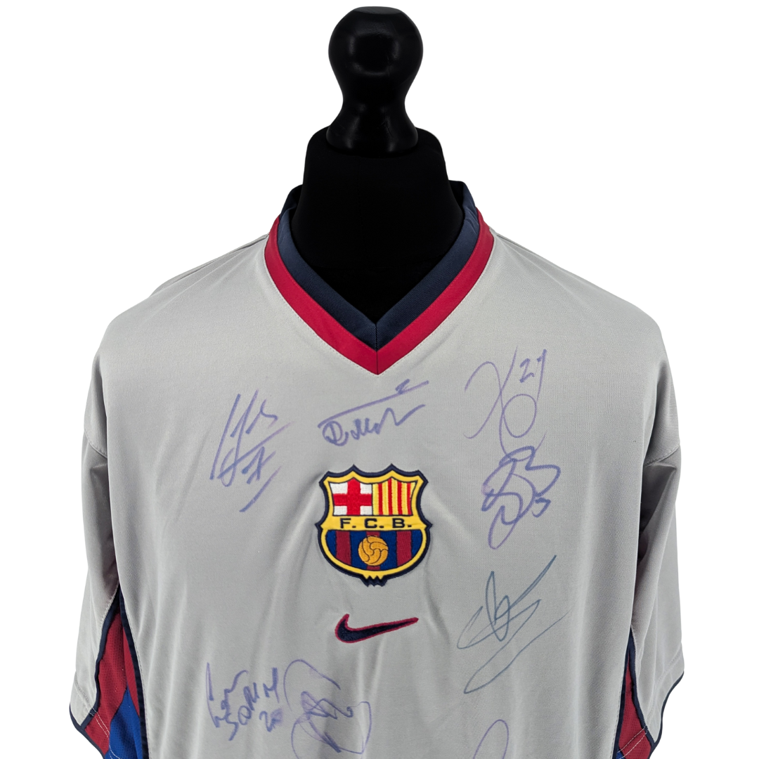 Barcelona signed away football shirt 1998/01 - (XL)