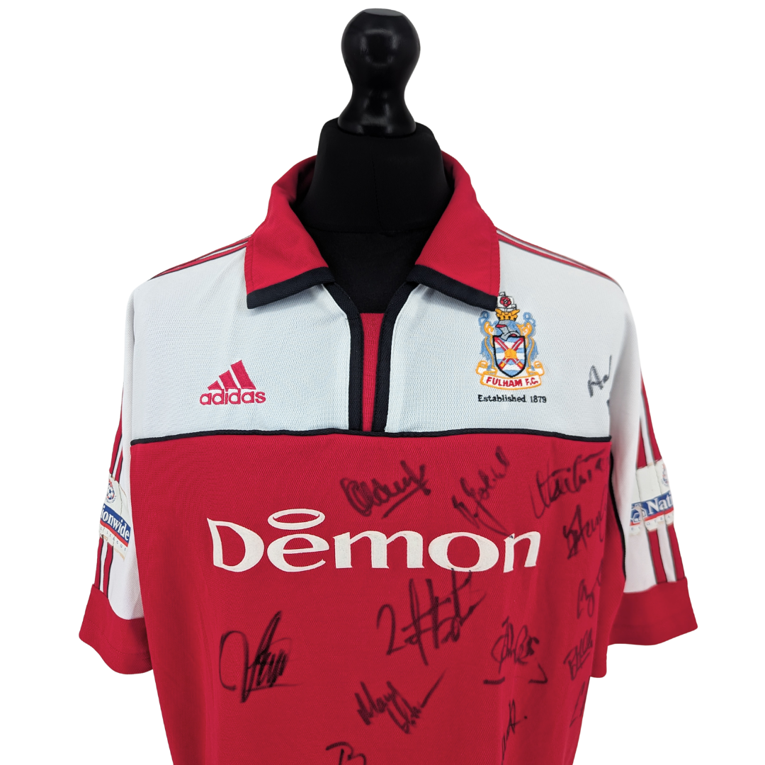Fulham signed away football shirt 2000/01 - (XL)