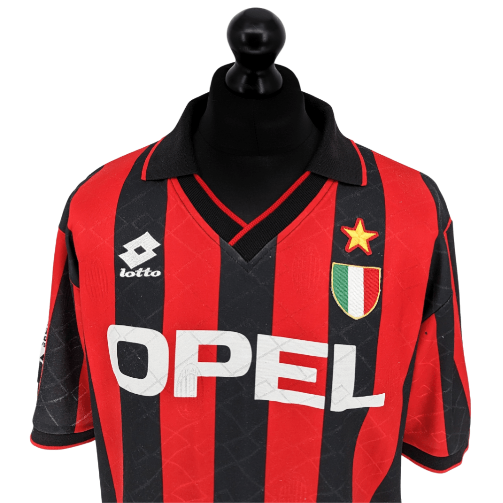 AC Milan european home football shirt 1994/95 - TSPN CalcioAC Milan european home football shirt 1994/95TSPN Calcio