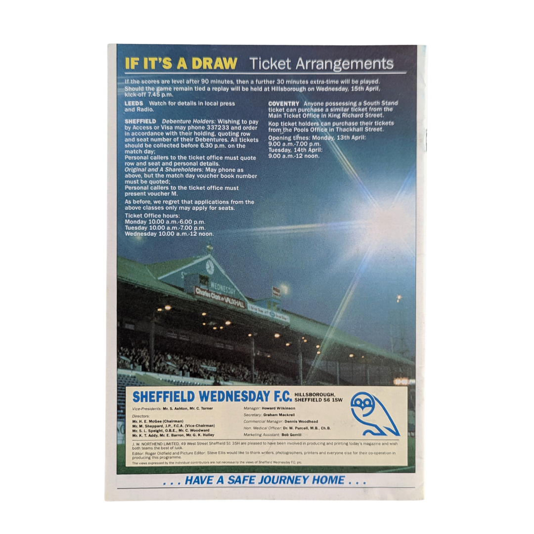 FA Cup Semi-Final 1987 - Coventry City vs Leeds United