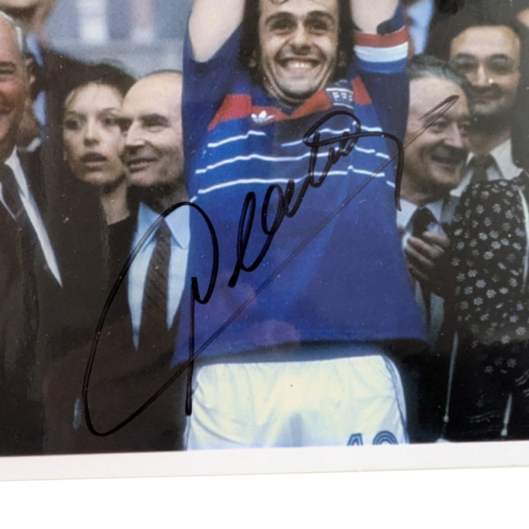 Michel Platini signed photograph EURO 1984 - (A4)