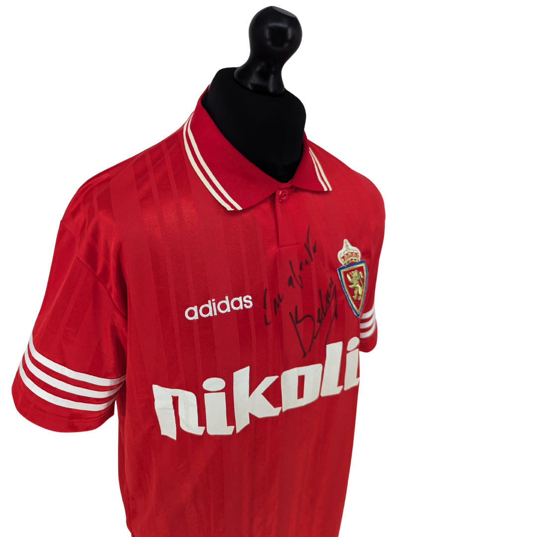 Real Zaragoza signed away football shirt 1995/97 - (L)